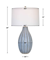Veston Blue Glaze Table Lamp - Light Blue by Uttermost - View 8