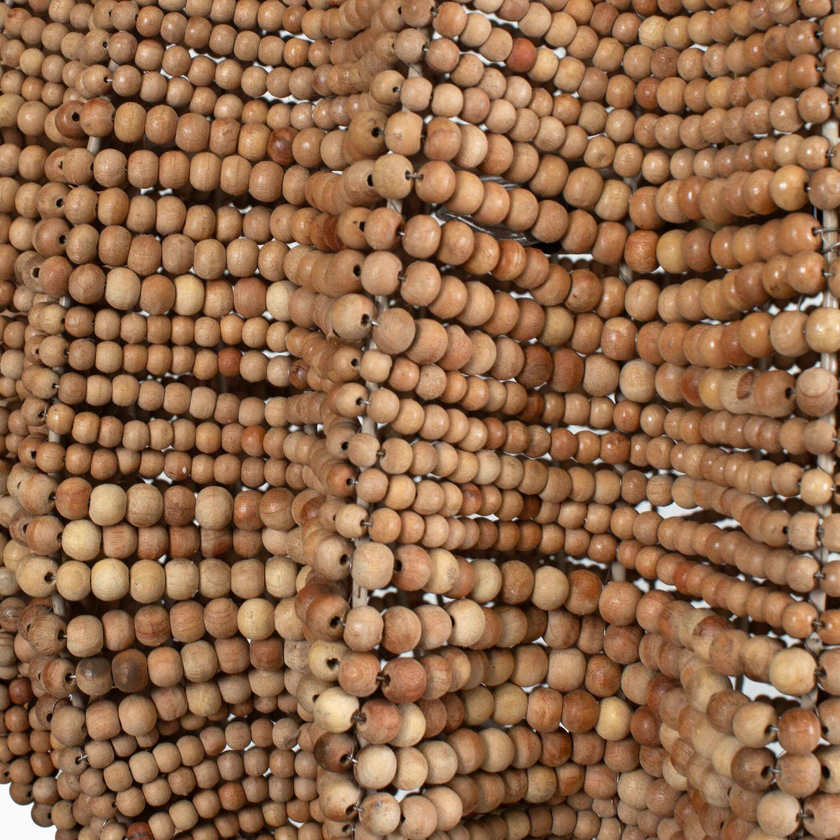 Kauri 5 Light Wooden Bead Pendant Brass / Woodtone - Light Brown by Uttermost - View 5