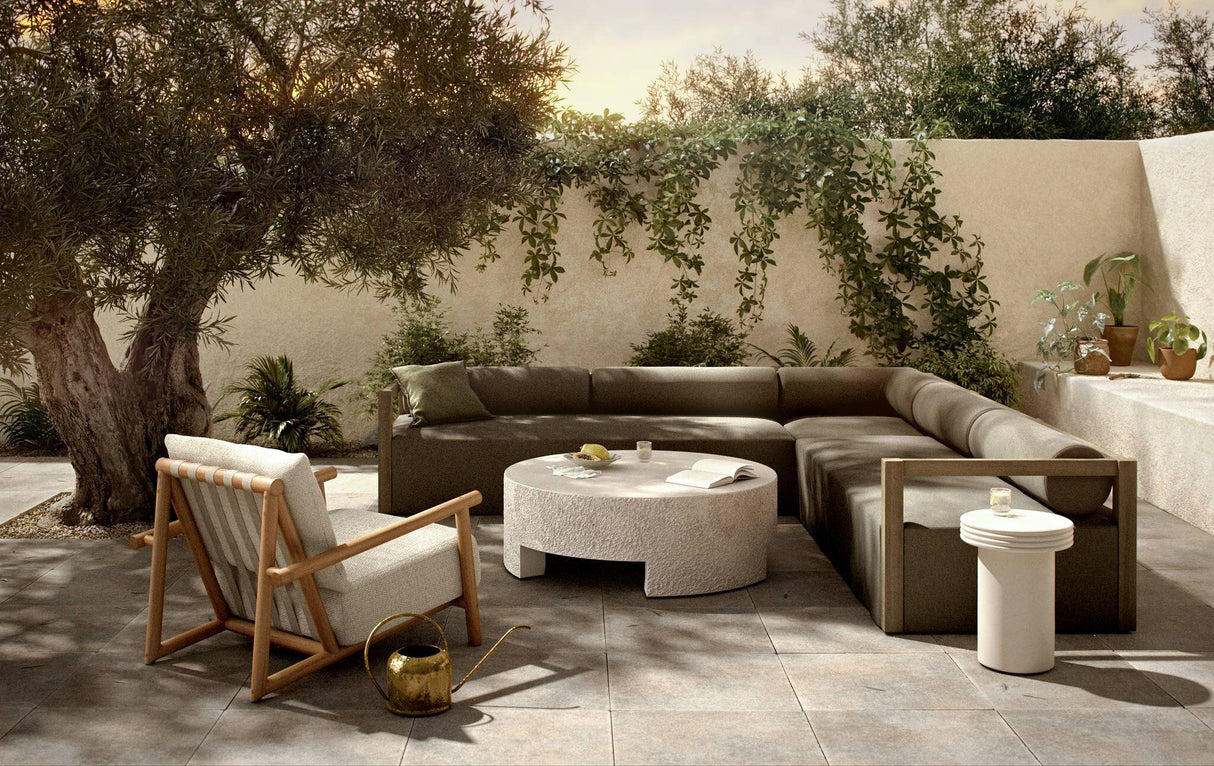 Laskin Outdoor 3Pc Sectional - Alessi Fawn | Four Hands Furniture
