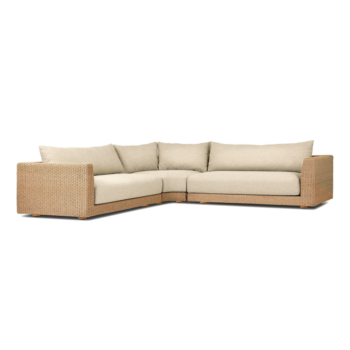 Sylvan Outdoor 3Pc Sectional - Casa Cream | Four Hands Furniture
