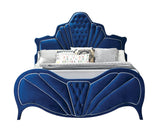 Dante EK Bed 24217EK Blue Velvet | Acme - 24217EK - Home Elegance USA - 2