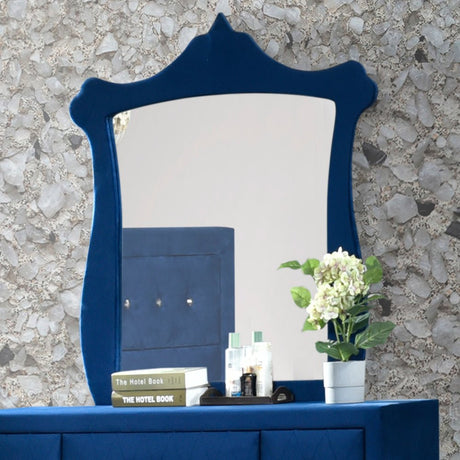 Dante Mirror 24224 Blue Velvet | Acme - 24224 - Home Elegance USA - 1