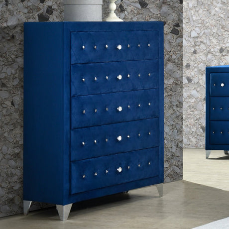 Dante Chest 24226 Blue Velvet | Acme - 24226 - Home Elegance USA - 1