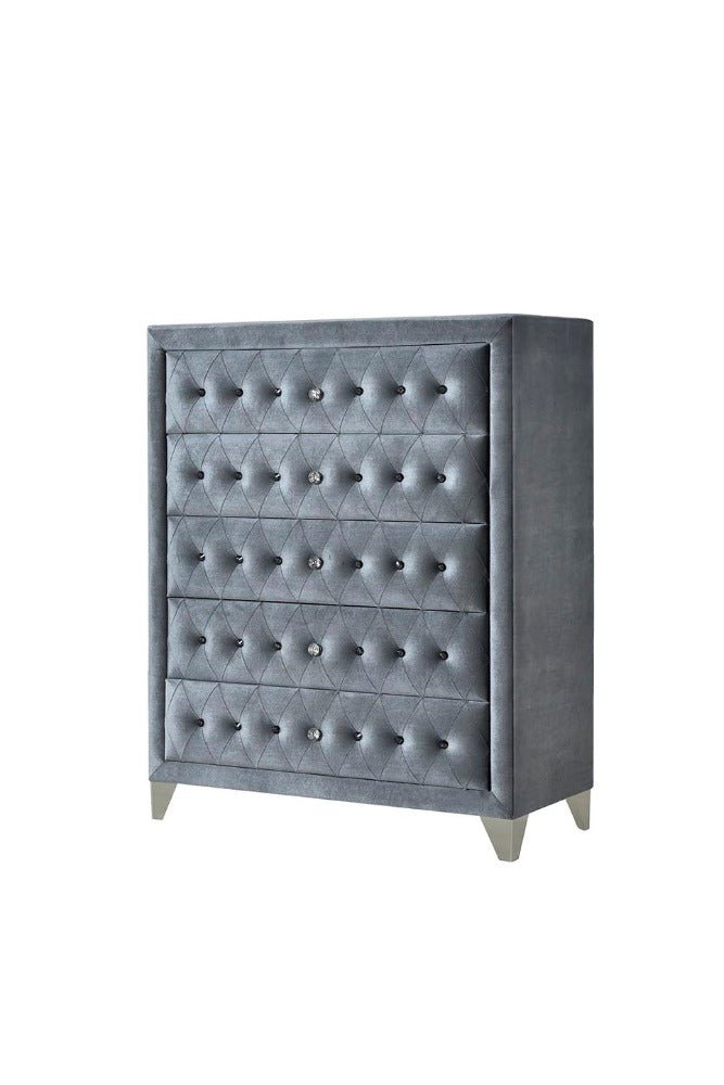 Dante Chest 24236 Gray Velvet | Acme - 24236 - Home Elegance USA - 2