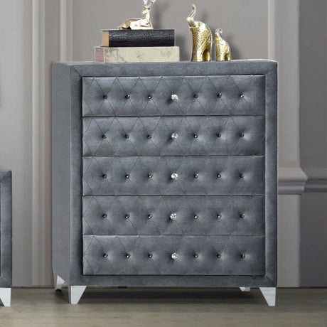 Dante Chest 24236 Gray Velvet | Acme - 24236 - Home Elegance USA - 1