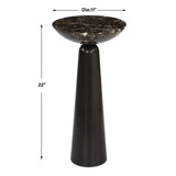 Hastings Marble Accent Table - Dark Brown by Uttermost - View 6