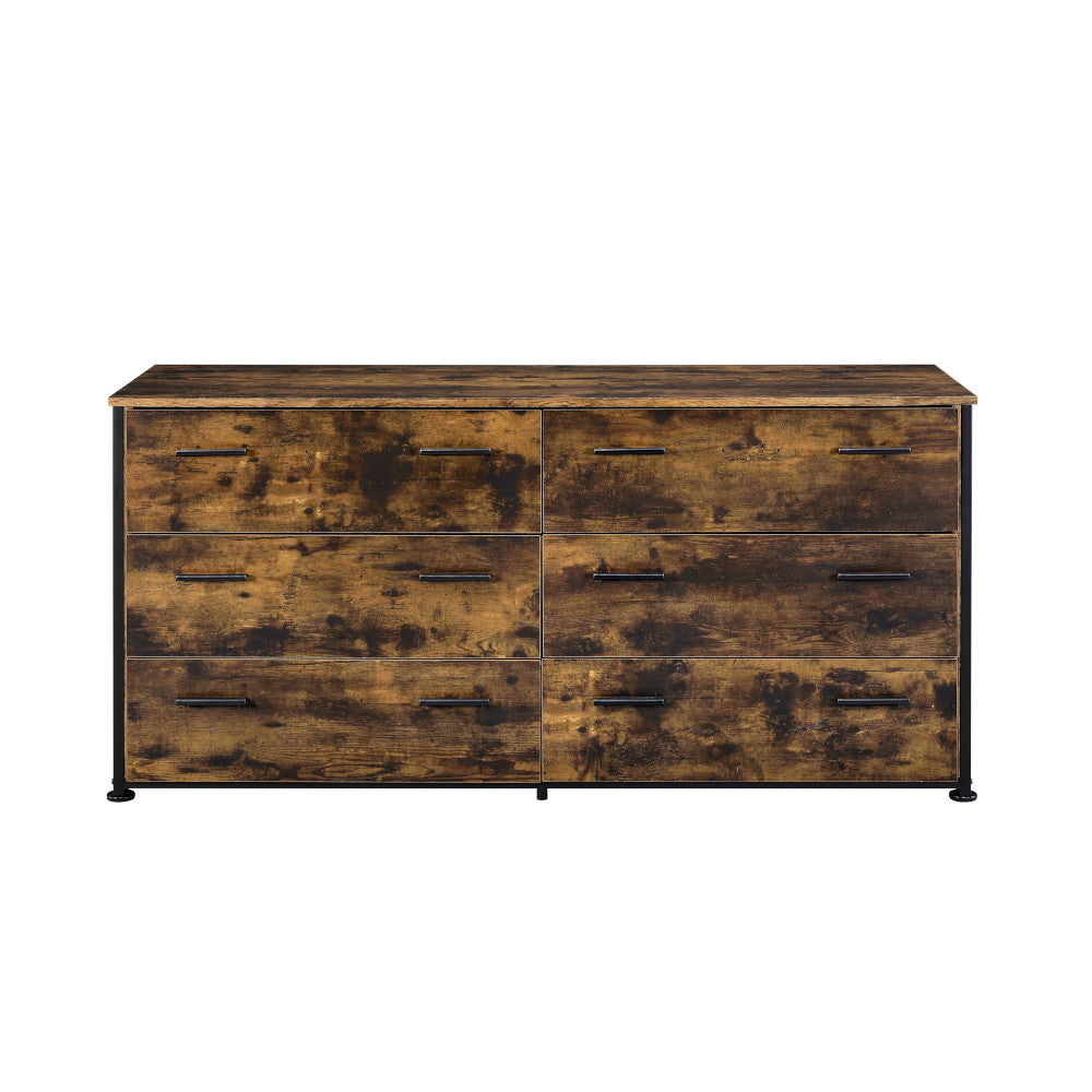 Acme - Juvanth Dresser 24265 Rustic Oak & Black Finish