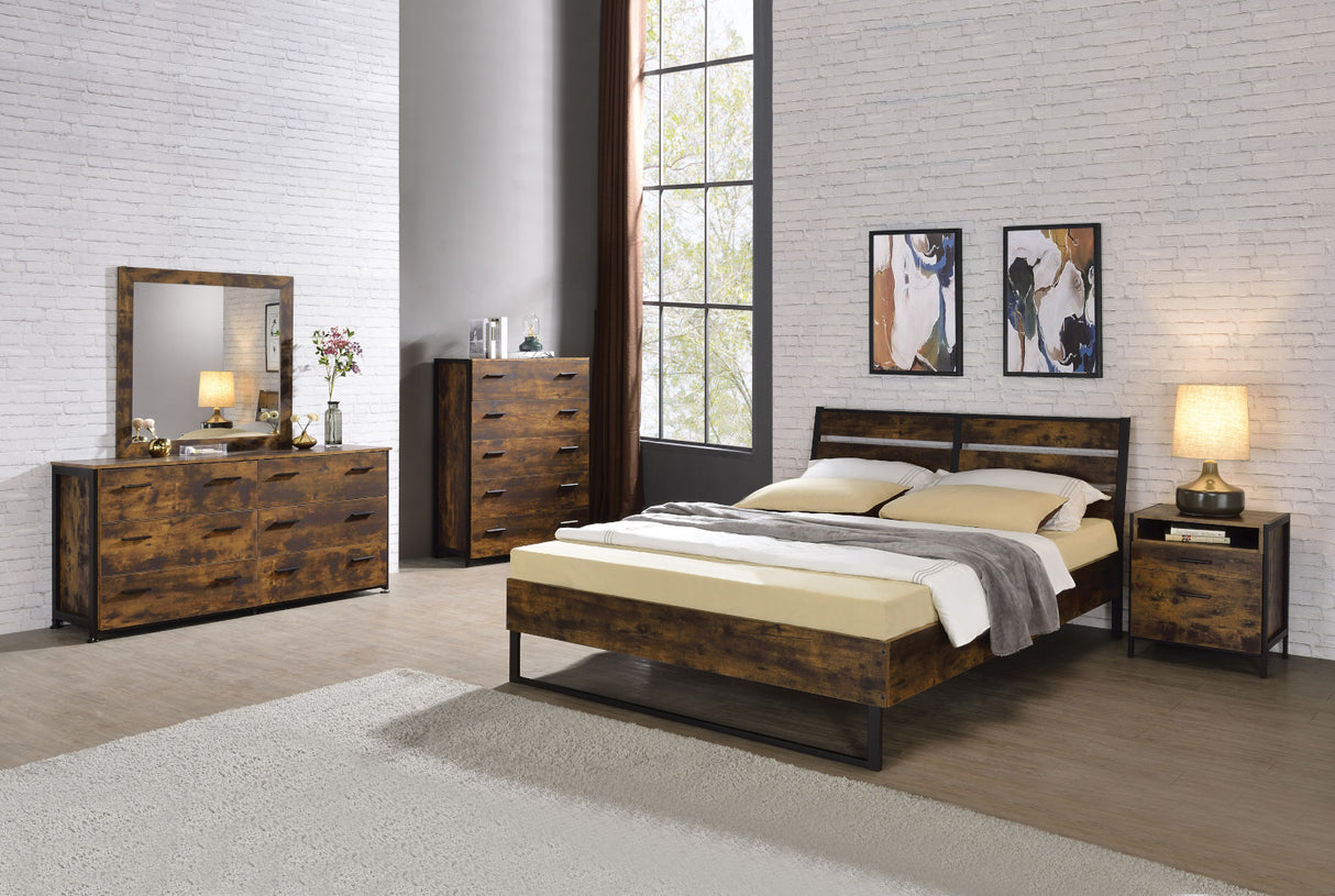 Acme - Juvanth Dresser 24265 Rustic Oak & Black Finish