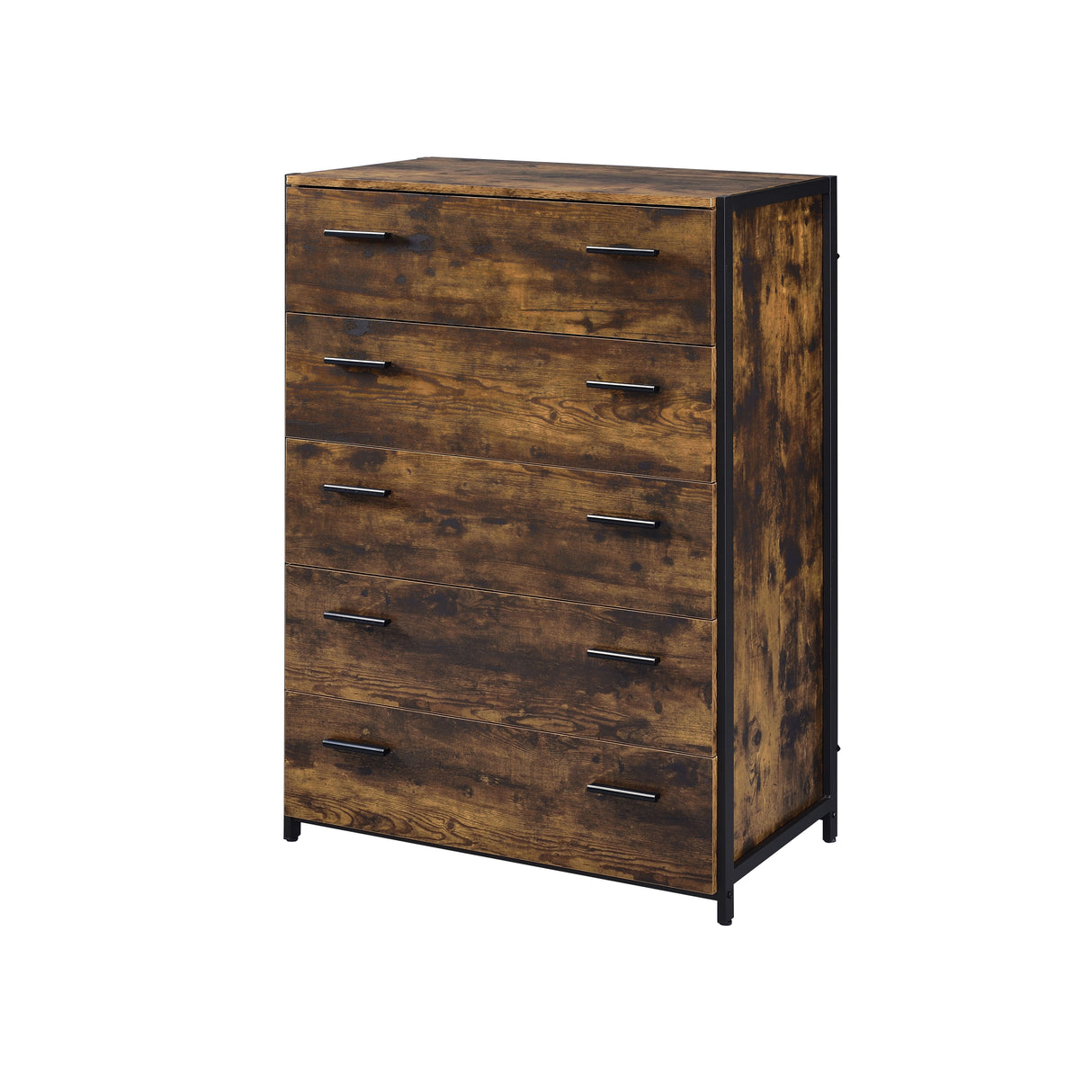 Acme - Juvanth Chest 24266 Rustic Oak & Black Finish