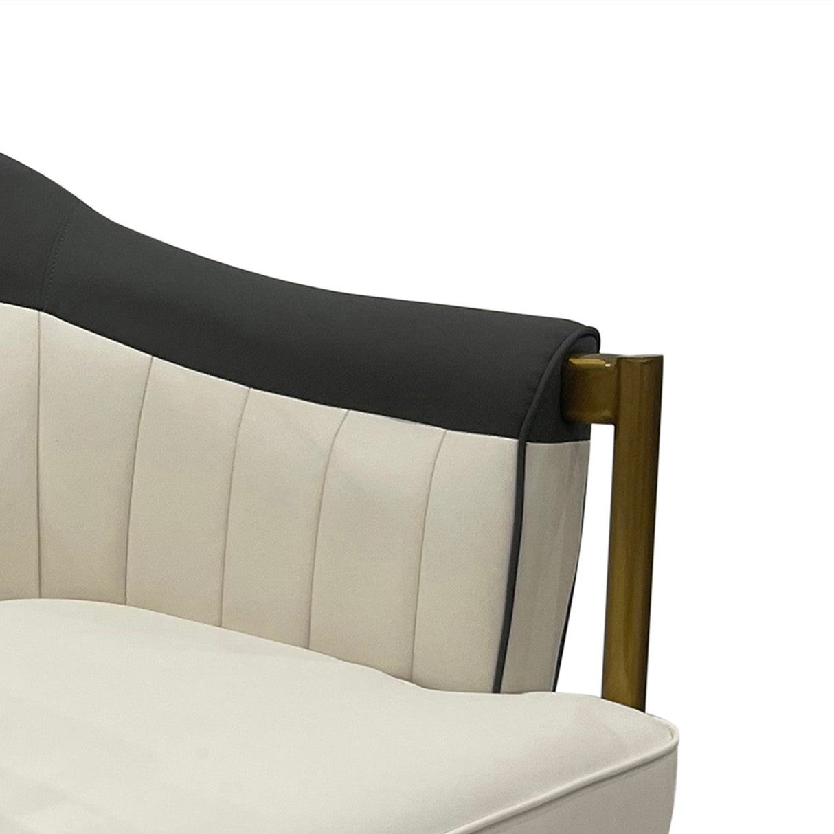 Gray, Off White and Gold Sofa Chair - Home Elegance USA