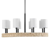 Faiyam 8 Light Rattan Chandelier - Black by Uttermost - View 4