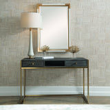 Taja Modern Writing Desk - Dark Gray / Dark Brown by Uttermost - View 2