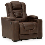 Ashley Thyme Owner's Box PWR Recliner/ADJ Headrest - Faux Leather - 2450513 - Home Elegance USA - 1