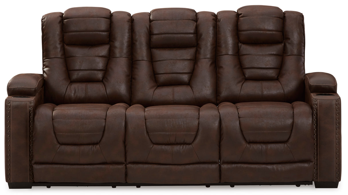 Thyme Owner's Box PWR REC Sofa with ADJ Headrest - Faux Leather | Ashley