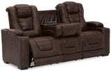 Thyme Owner's Box PWR REC Sofa with ADJ Headrest - Faux Leather | Ashley