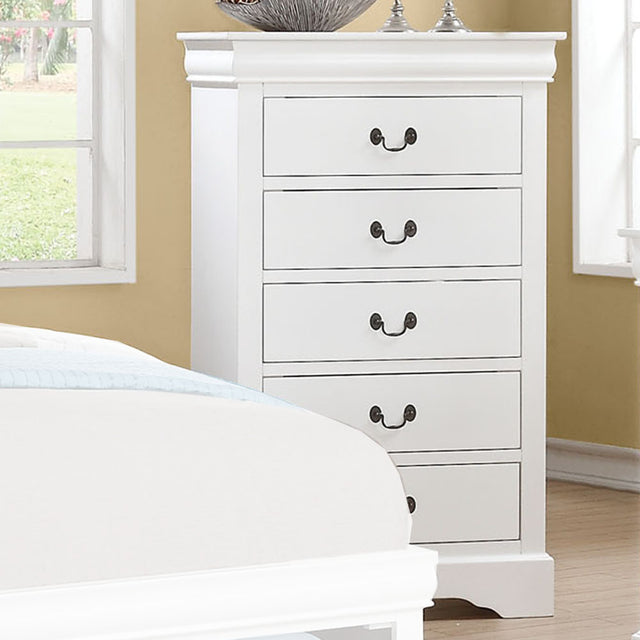 Acme - Louis Philippe III Chest 24506 White Finish