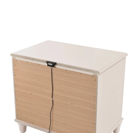 2451 Montrose White Bedroom Set with LED Headboard & Storage – Modern Design - sold by Home Elegance USA