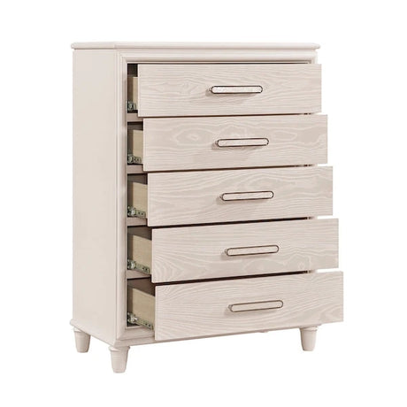 2451 Montrose White Bedroom Set with LED Headboard & Storage – Modern Design - sold by Home Elegance USA