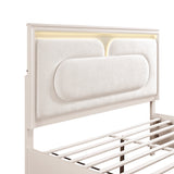 2451 Montrose White Bedroom Set with LED Headboard & Storage – Modern Design