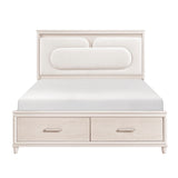 2451 Montrose White Bedroom Set with LED Headboard & Storage – Modern Design