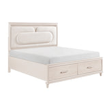 2451 Montrose White Bedroom Set with LED Headboard & Storage – Modern Design