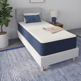 10 Inch Twin size Medium Firm Euro Top Hybrid Cooling Gel Infused Pocket Spring and Memory Foam Mattress, Bed in a Box, CertiPUR-US Certified