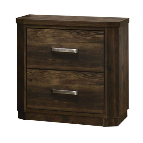 Acme - Elettra Nightstand 24853 Rustic Walnut Finish