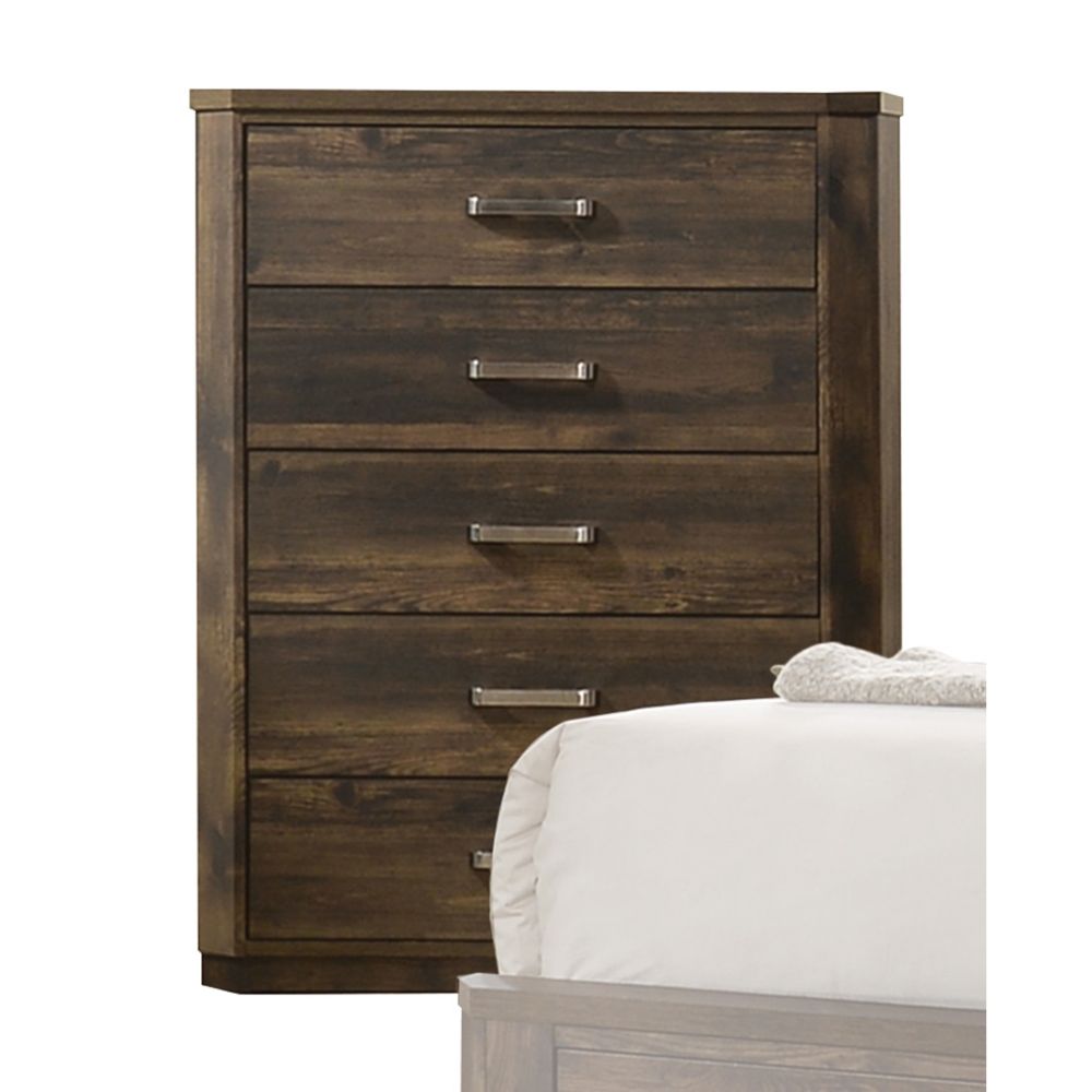 Acme - Elettra Chest 24856 Rustic Walnut Finish