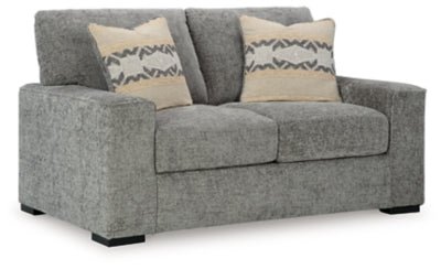 Ashley Graphite Dunmor Loveseat - Chenille - 2490435 - Home Elegance USA - 1