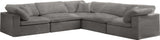 Cozy - Modular Sectional Cloud - Grey - Fabric - Modern & Contemporary - 634Grey - Sec5C - Home Elegance USA - 1