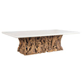 Stonewood Indoor-Outdoor Ping-Pong Dining Table White / Woodtone - Light Brown / White by Uttermost - View 14