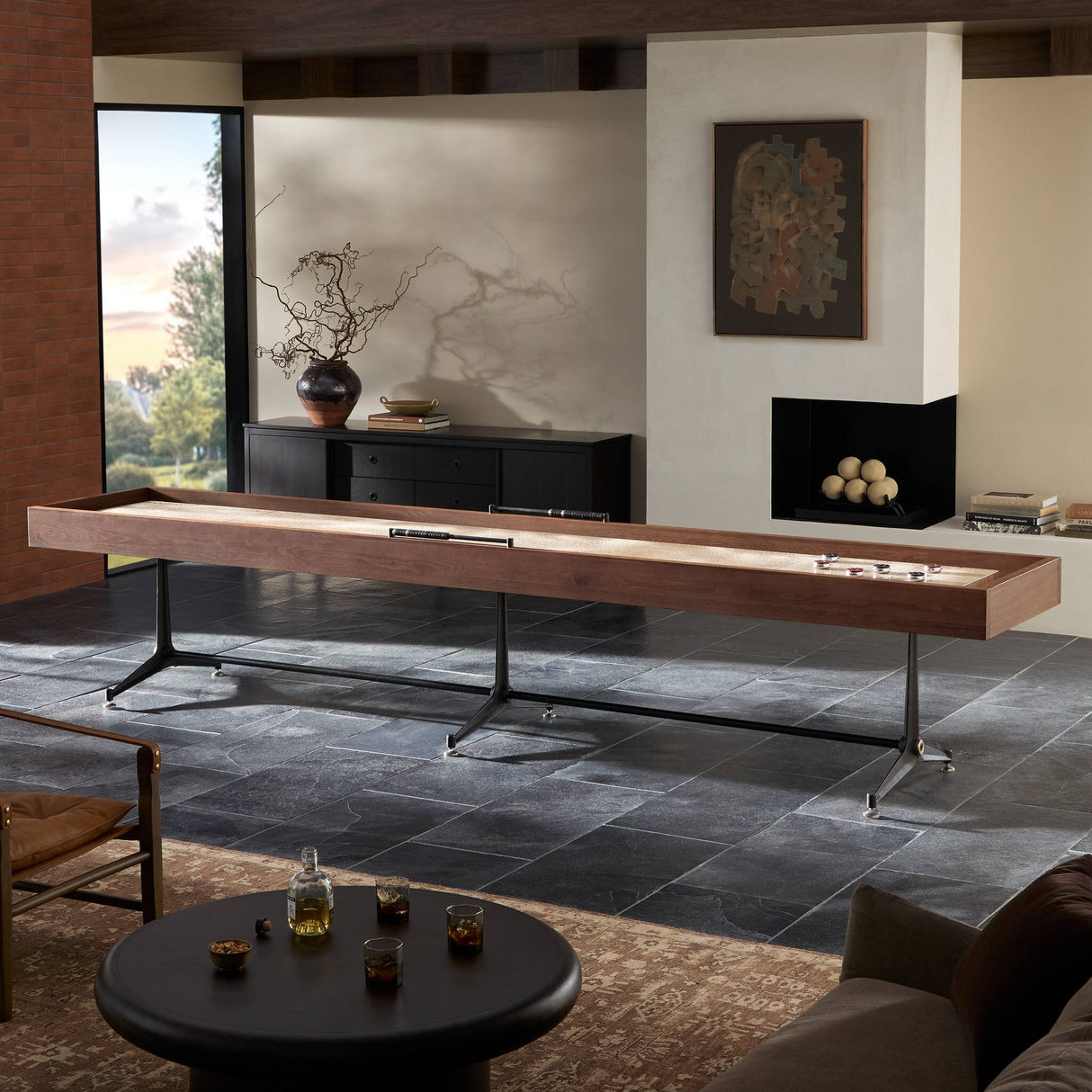 District Eight Large Shuffleboard Table - Multiple Finishes | Four Hands Furniture