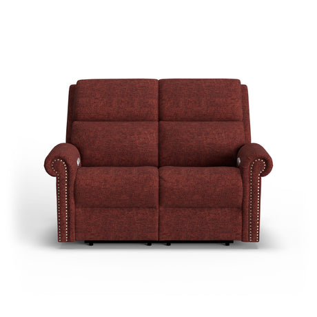Bernard Power Fabric Reclining Loveseat With Power Headrest & Lumbar | Flexsteel