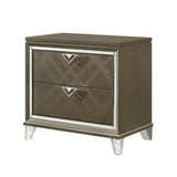 Acme - Skylar Nightstand 25323 Dark Champagne Finish