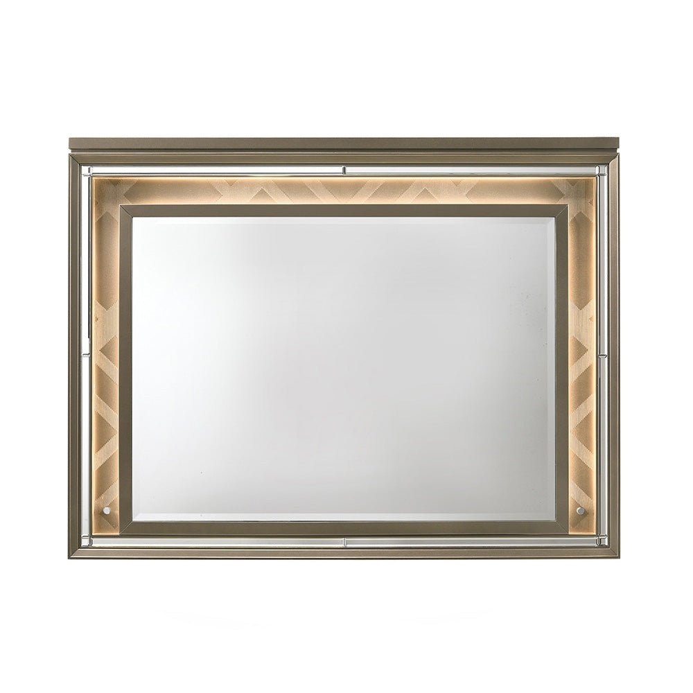 Acme - Skylar Mirror W/Led 25324 Dark Champagne Finish