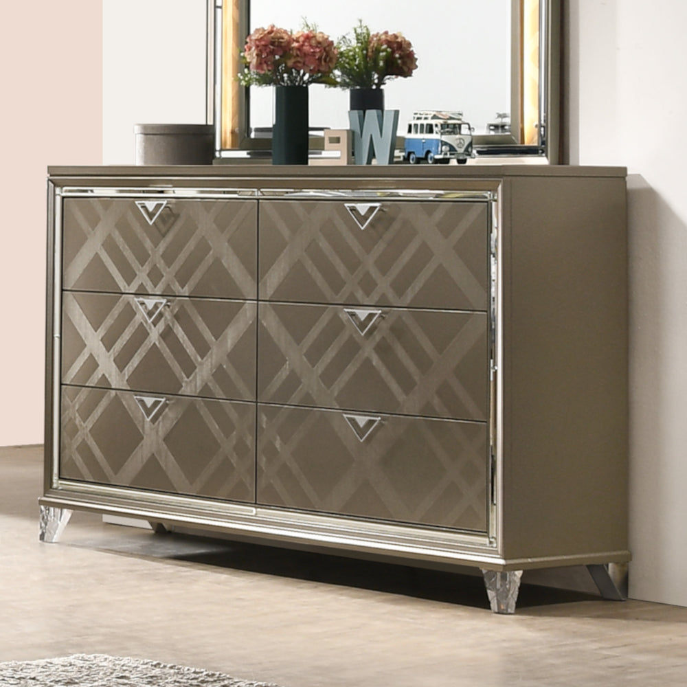 Acme - Skylar Dresser 25325 Dark Champagne Finish