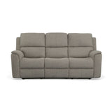 Henry Power Reclining Sofa With Power Headrests & Lumbar - Fog | Flexsteel