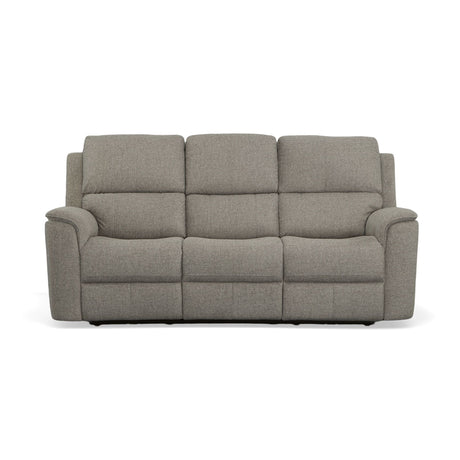 Henry Power Reclining Sofa With Power Headrests & Lumbar - Fog | Flexsteel