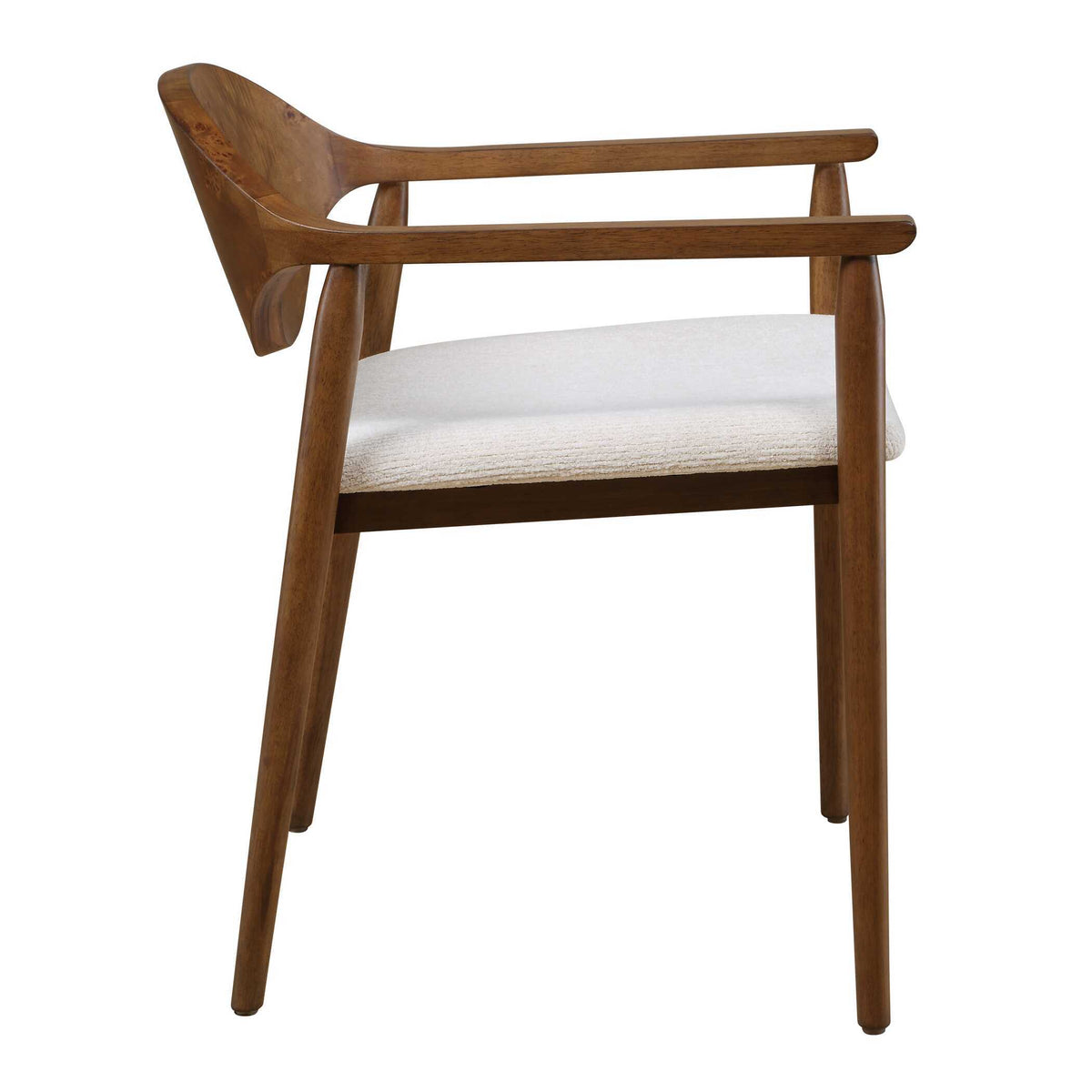 Augusta Burl Dining Chair Brown,White - Dark Brown by Uttermost - View 8