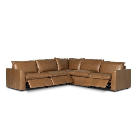 Kosa Power Recliner 5Pc Sectional - Sonoma Chestnut | Four Hands