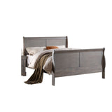 Acme - Louis Philippe III EK Bed 25497EK Gray Finish