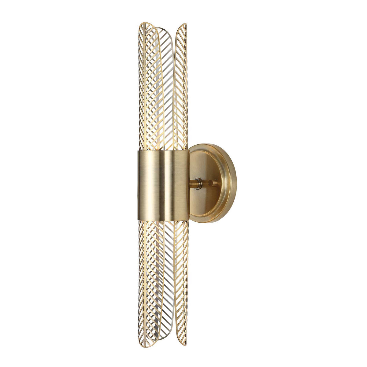 Cret 2 Light LED Brass Sconce - Bronze by Uttermost - View 1