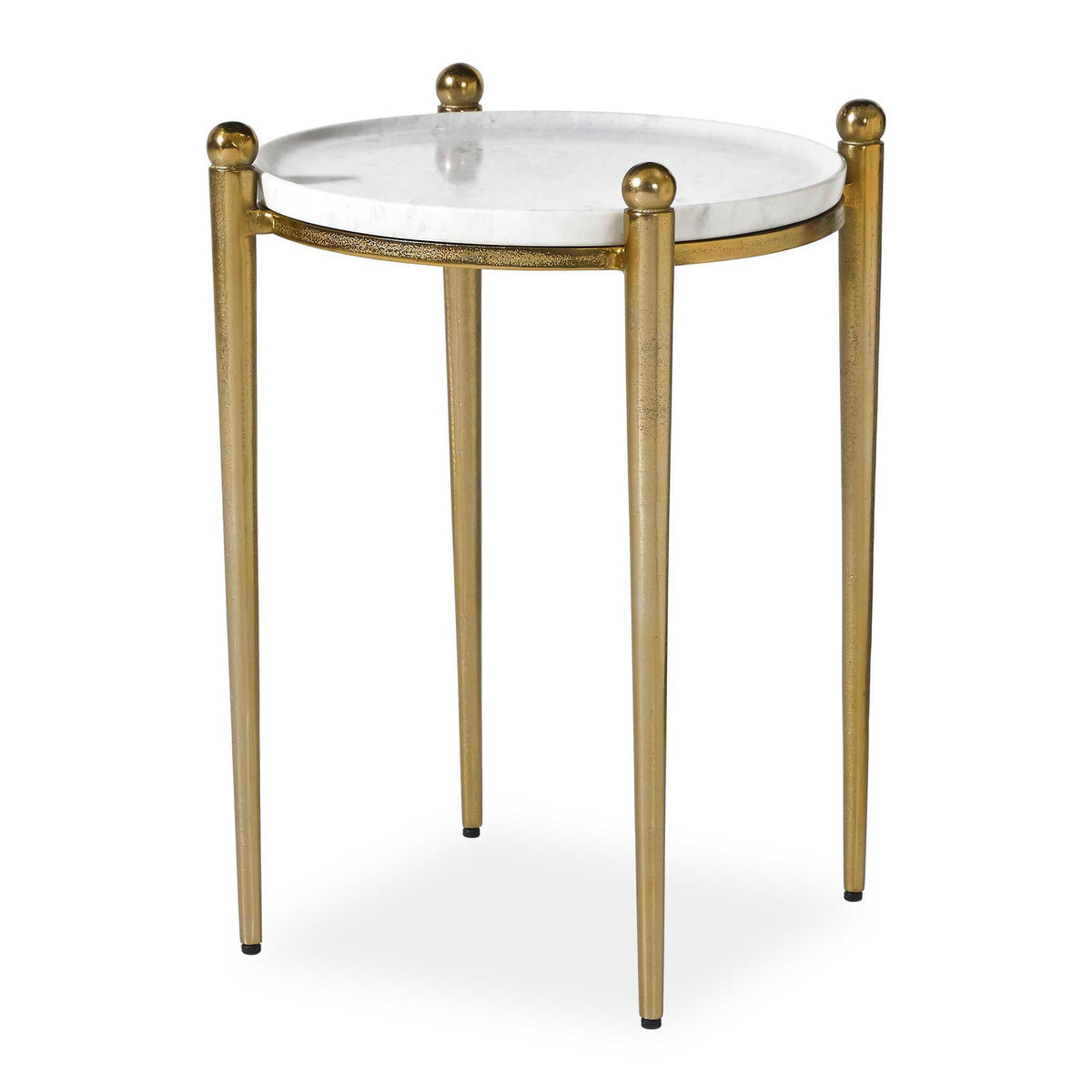 Nahunta Accent Table Antique Brass - Gold / White by Uttermost - View 1