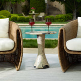 Cadas Indoor-Outdoor Stone Side Table - Black / White by Uttermost - View 2