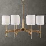 Lautoka Rattan 8 Light Chandelier - Light Brown by Uttermost - View 2