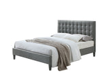 Acme - Saveria Queen Bed 25660Q Two Tone Gray Synthetic Leather