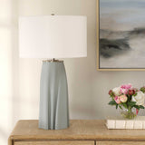 Cover Up Sculpted Table Lamp Blue / Silver - Light Blue by Uttermost - View 3