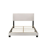 Acme - Lien Queen Bed 25710Q White Synthetic Leather