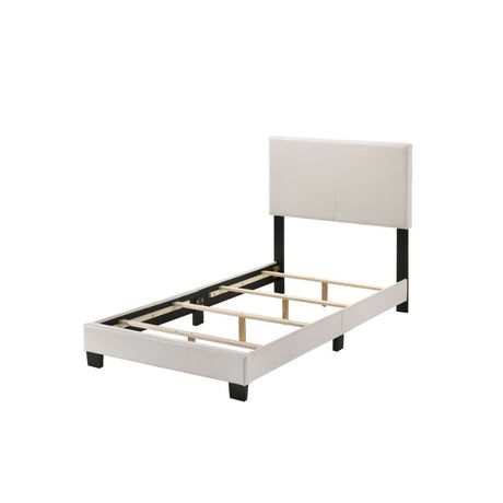 Acme - Lien Twin Bed 25716T White Synthetic Leather