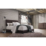 Acme - Lien Queen Bed 25750Q Espresso Synthetic Leather